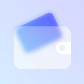 Glassmorphism wallet icon Stock-Illustration