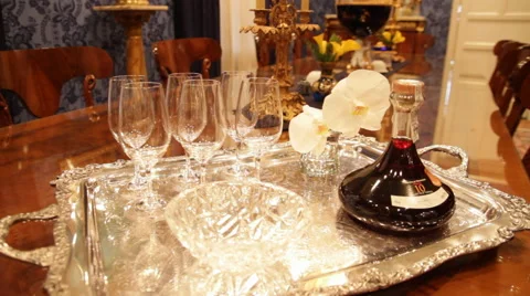 Glassware &amp; Alcohol Stock Footage 40805664