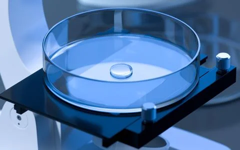 Glassware in the laboratory, 3d rendering. Stock Illustration