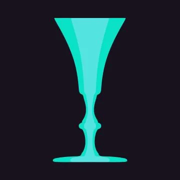 Glassware vector icon drink isolated illustration. Glass flask alcohol transp Stock Illustration