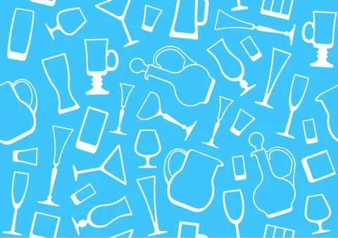 Glasswares background Stock Illustration