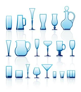 Glasswares Stock Illustration