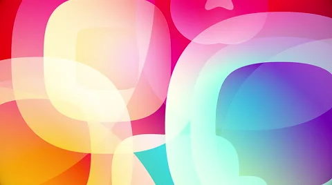Glassy and transparent circular shapes Stock Footage 65840596