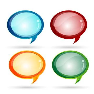 Glassy dialogue bubbles Stock Illustration