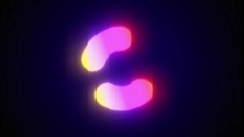 Glassy Gradient Light Blobs Floating on Dark Abstract Background. 4K Stock Footage 340462668