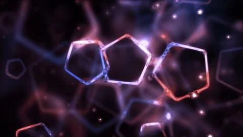 Glassy Shapes Lights Violet Stock Footage 97405383