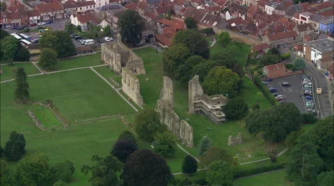 Glastonbury Abbey Stock Footage 65201187