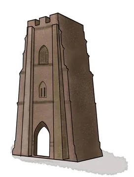Glastonbury Tor 3D RENDER Stock Illustration