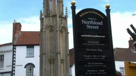 Glastonbury Town Centre Video stock 8950905