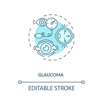 Glaucoma concept icon Stock Illustration