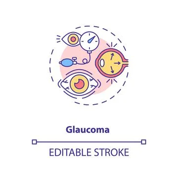 Glaucoma concept icon 库存插图