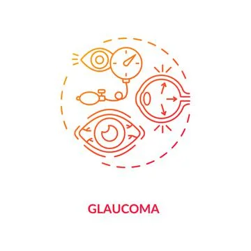 Glaucoma concept icon Illustrazione stock