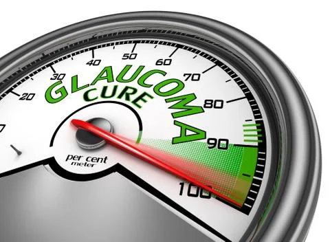 Glaucoma cure conceptual meter indicate maximum Stock Illustration