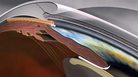 Glaucoma is an eye condition that damages the optic nerve, which is vital for Stock-Illustration