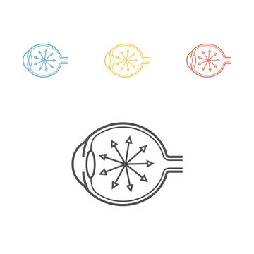 Glaucoma. Human eye. Vector illustration. Stock Illustration