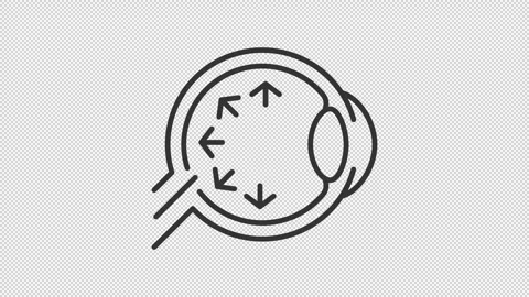 Glaucoma line animation Stock Footage 267696788