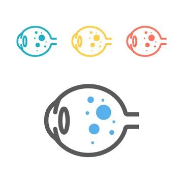 Glaucoma line icon. Vector sign for web graphic. Stock Illustration