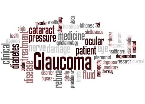 Glaucoma, word cloud concept Stock Illustration