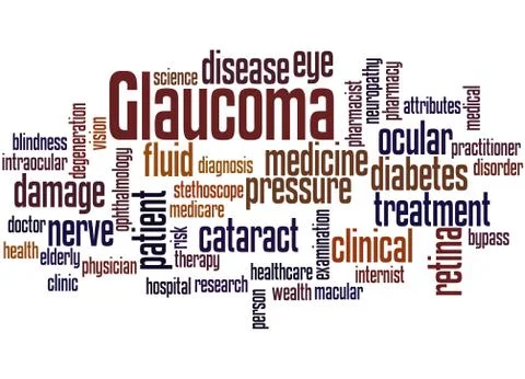 Glaucoma, word cloud concept Stock Illustration