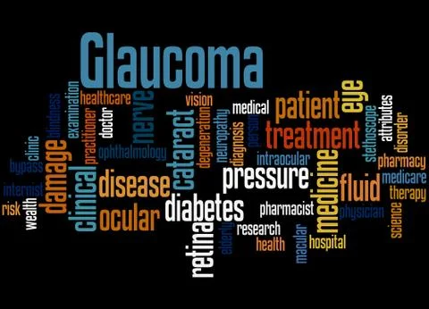 Glaucoma, word cloud concept Stock Illustration