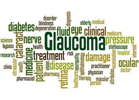 Glaucoma, word cloud concept Stock Illustration