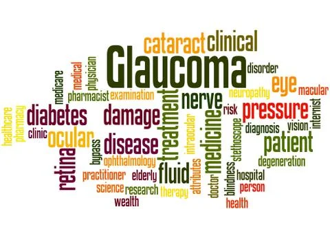 Glaucoma, word cloud concept Stock Illustration