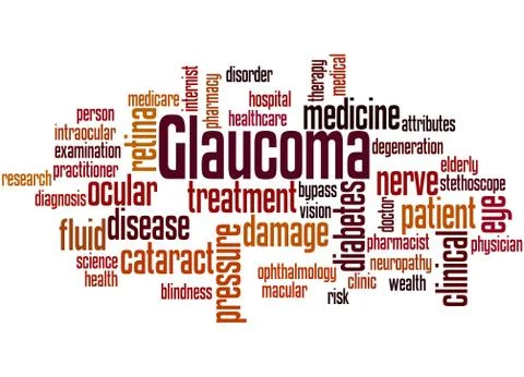 Glaucoma, word cloud concept Stock Illustration