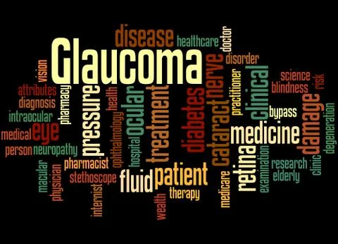Glaucoma, word cloud concept Stock Illustration