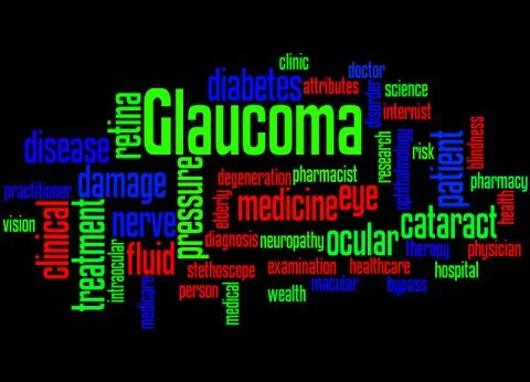 Glaucoma, word cloud concept Stock Illustration