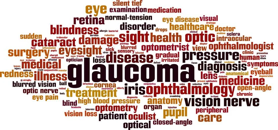 Glaucoma word cloud Stock Illustration