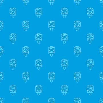 Glaze ice cream pattern seamless blue 스톡 일러스트