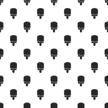 Glaze ice cream pattern seamless Stock Illustration