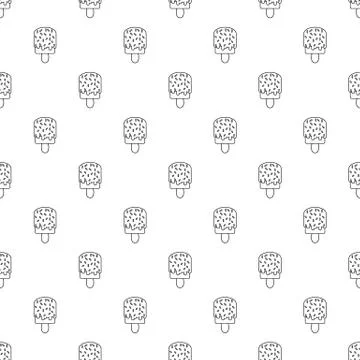 Glaze ice cream pattern vector seamless Illustrazione stock