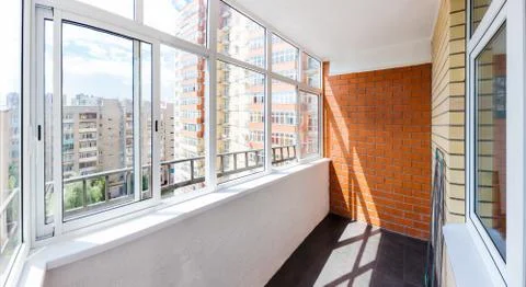 Glazed balcony Stock Photos