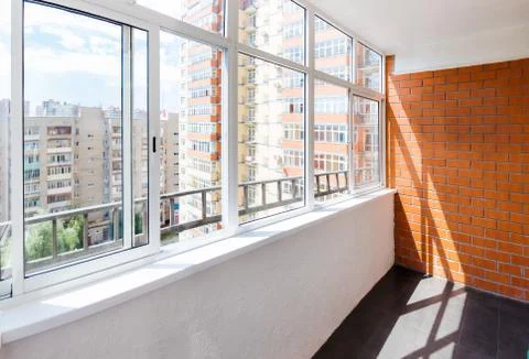 Glazed balcony Stock Photos