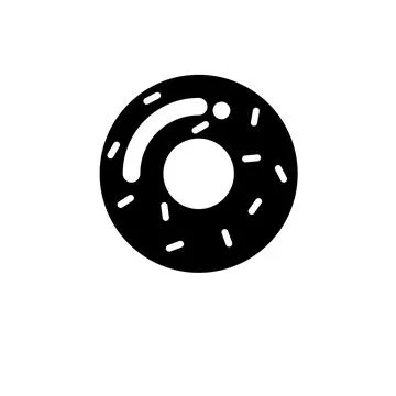 Glazed Cake, Donut Solid Flat Vector Icon Isolated on White Background イラスト素材