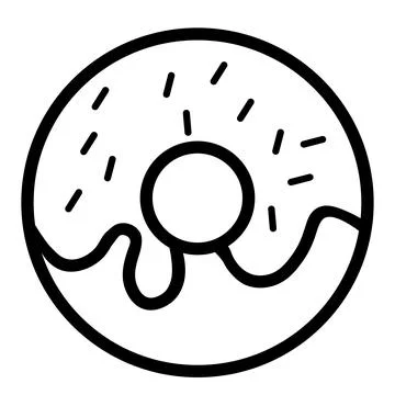 Glazed cake with a hole vector icon Stock Illustration