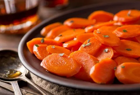Glazed carrots Stock Photos