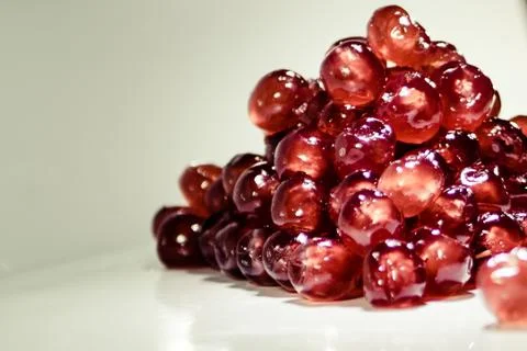 Glazed cherries with white back ground Stock Photos