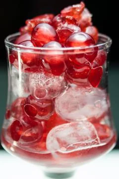 Glazed cherries with white back ground Foto stock
