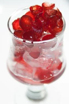 Glazed cherries with white back ground Foto stock