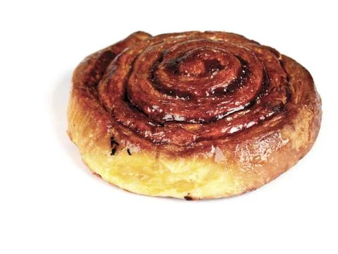 Glazed Cinnamon Roll 스톡 사진