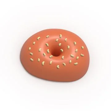Glazed Donut 3d realistic design set of elements. Sweet food, donuts with s.. Stock Illustration