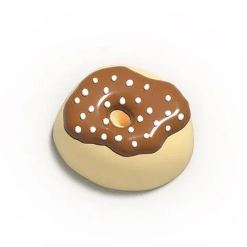 Glazed Donut 3d rendered realistic design set of elements. Sweet food, donu.. Stockillustratie