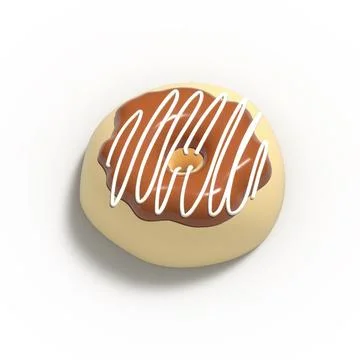 Glazed Donut 3d rendered realistic design set of elements. Sweet food, donu.. Illustrazione stock