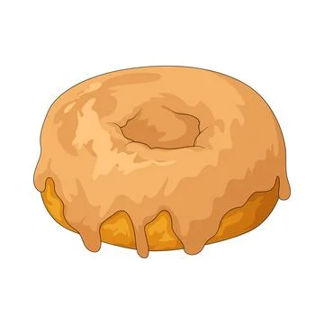 Glazed donut illustration Stock Illustration