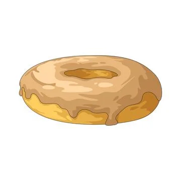 Glazed donut illustration Stock Illustration