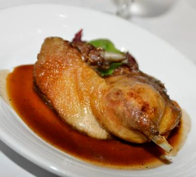 Glazed duck plate Stock Photos