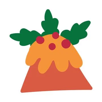 Glazed Easter Cake With Berries And Mastic Leaves Illustrazione stock