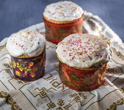 Glazed Easter cake with sprinkles 写真素材